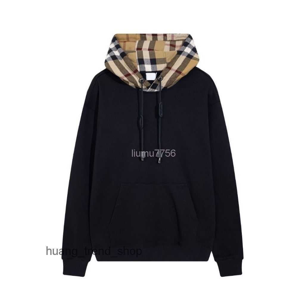 

Designer Burbrerys Mens Hooded Correct Version of Autumn and Winter Lattice Hoodie Loose Long Sleeved Sweater for Men Trend Ins3VO0I 134OCH IQ47, Black collection focuses on priority