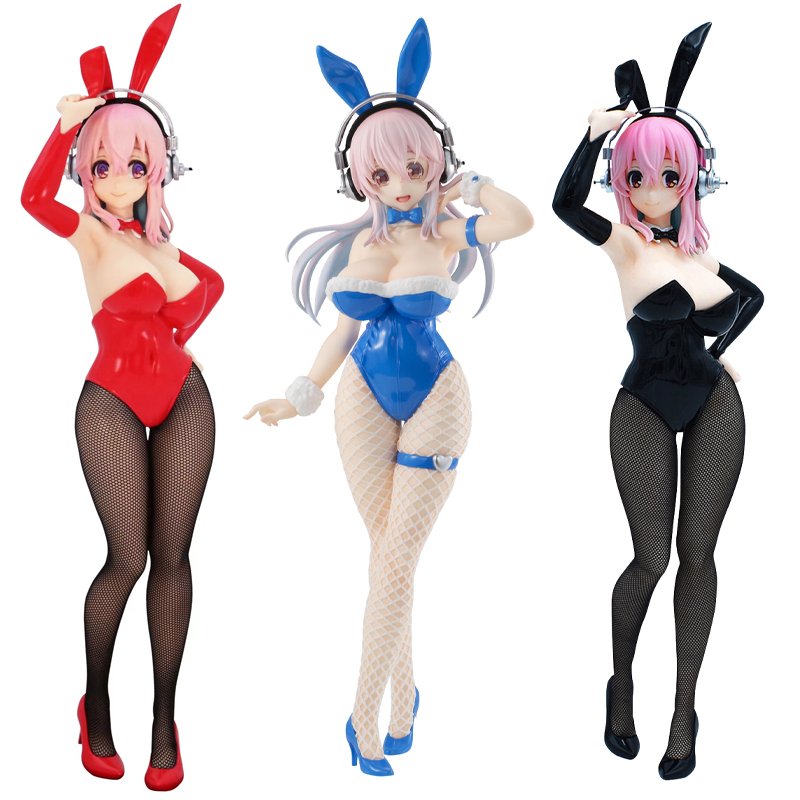 Gun Toys Judai Original Furyu BiCute Bunnies Super Sonico Blue Rabbit ver. PVC Action Figure Model Doll Toys-image-858219151