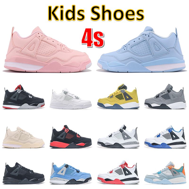 

Kids Shoes 4s Basketball Shoes Jumpman 4 Toddlers Youth Infants Sail Pink Blue Bred Cool Grey Bred Black Cat Fire Red Children Big Boys Girl, 7 union analyzes