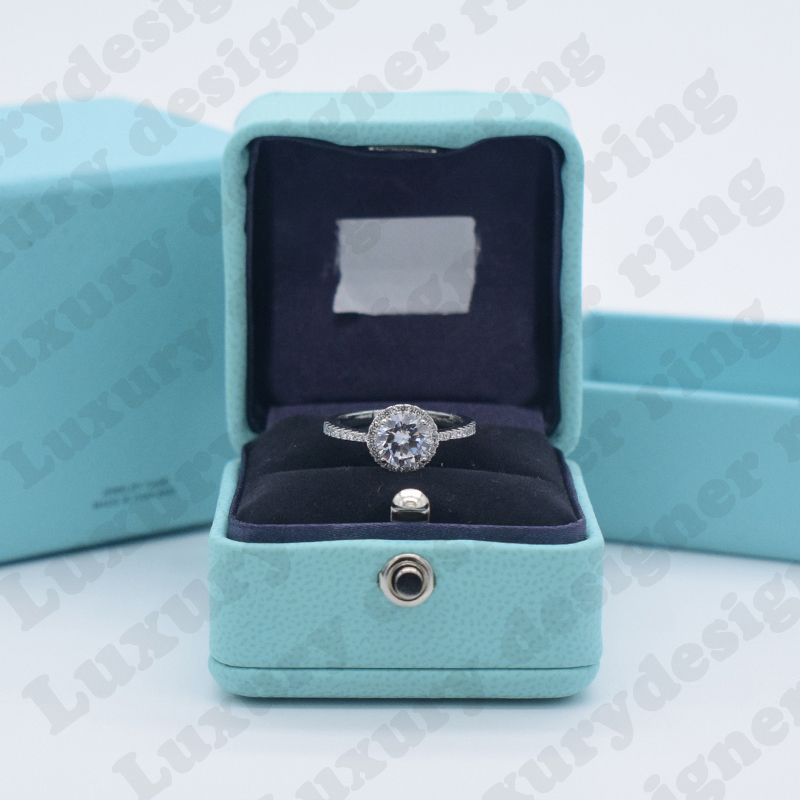 

Luxury Ring Designer Jewelry Sterling Silver Diamond Ring Fashion Wedding Gift