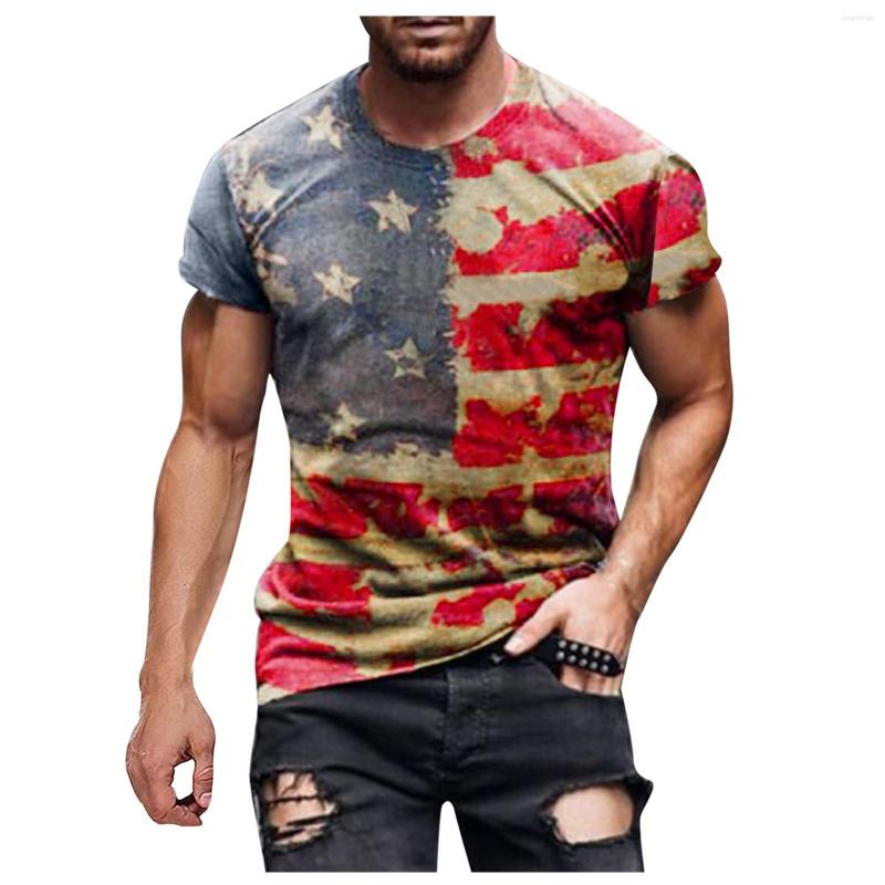 

Men' T Shirts For Men Men' American Flag T-Shirt Patriotic Tee Short Sleeve Apperal Workout Muscle Shirt, Black