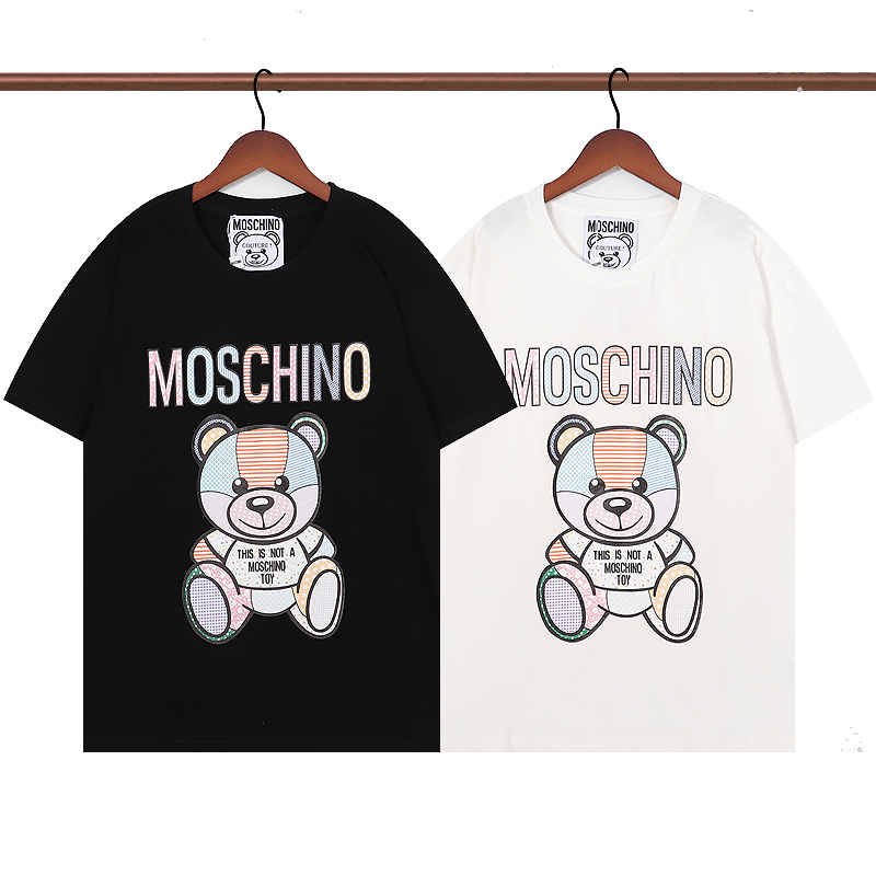 

Moschino Designer women's high-end T-shirt pure cotton men's and women's same style crewneck short sleeve T-shirt fashion print loose short sleeve T-shirt #53435, A+