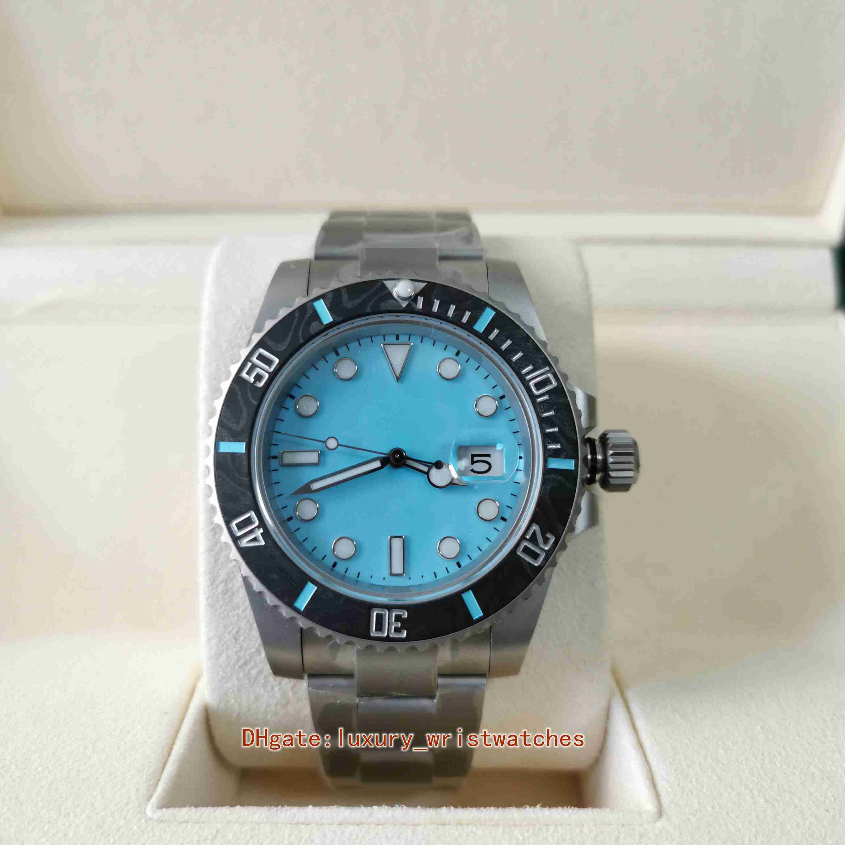 

4 Colors DIW mens watches 116610 40mm Carbon fiber Bezel Stainless 904L PARAKEET Waterproof Sapphire ETA 3135 Movement Automatic mechanical men watch wristwatches, Purchase original boxes and cards