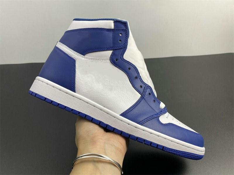 

2023 Basketball shoes Released Jumpman 1 High OG Man White Storm Blue Fashion Sport Zapatos Sneakers Come With Double Box