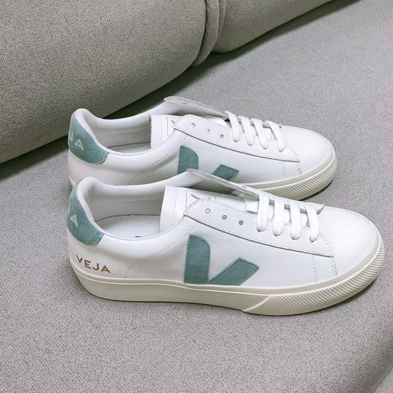 

New Mens Veja V-10 Leather Extra Sneakers Women Esplar Calfskin Trainers Fashion White Low-top Chaussures Breathable Running Sh Exp