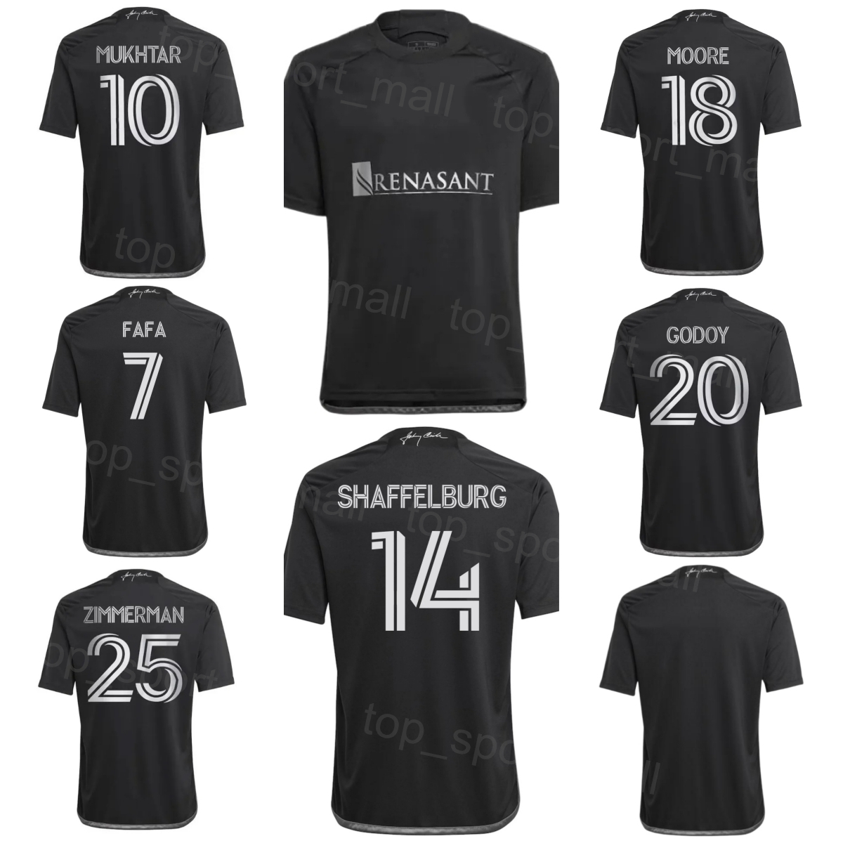 

Nashville SC Soccer Jerseys 10 MUKHTAR 18 MOORE 14 SHAFFELBURG 7 PICAULT ZIMMERMAN LOVITZ MAHER BUNBURY SAPONG LEAL MUYL GODOY DAVIS LOVITZ Football Shirt Kits 23-24, Black