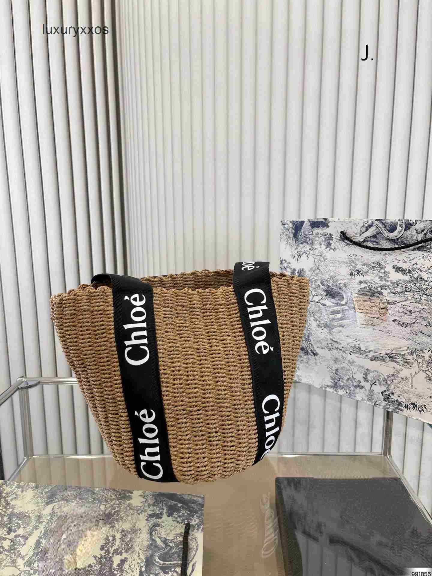 

Tote Woody Bag ChIoe Portable Shoulder Raffie Single Bags Canvas Small Designer Totes 2023 Women's Large Capacity Beach Summer Handbag