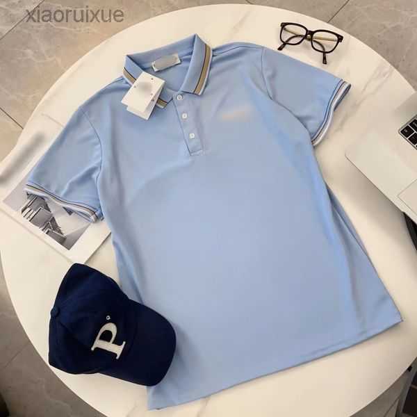 

Men's Polos Classic Pony Shirt Youth Slim Fit Mesh Cotton Neck Short Sleeve T-shirt American Casual High Quality 10K1V4