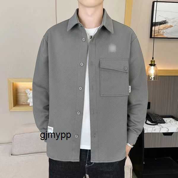 

Men's Jackets 2023 New Twill Polo Shirt Autumn Casual Long Sleeve Jacket Coat Fashion Versatile Loose 15RMQ
