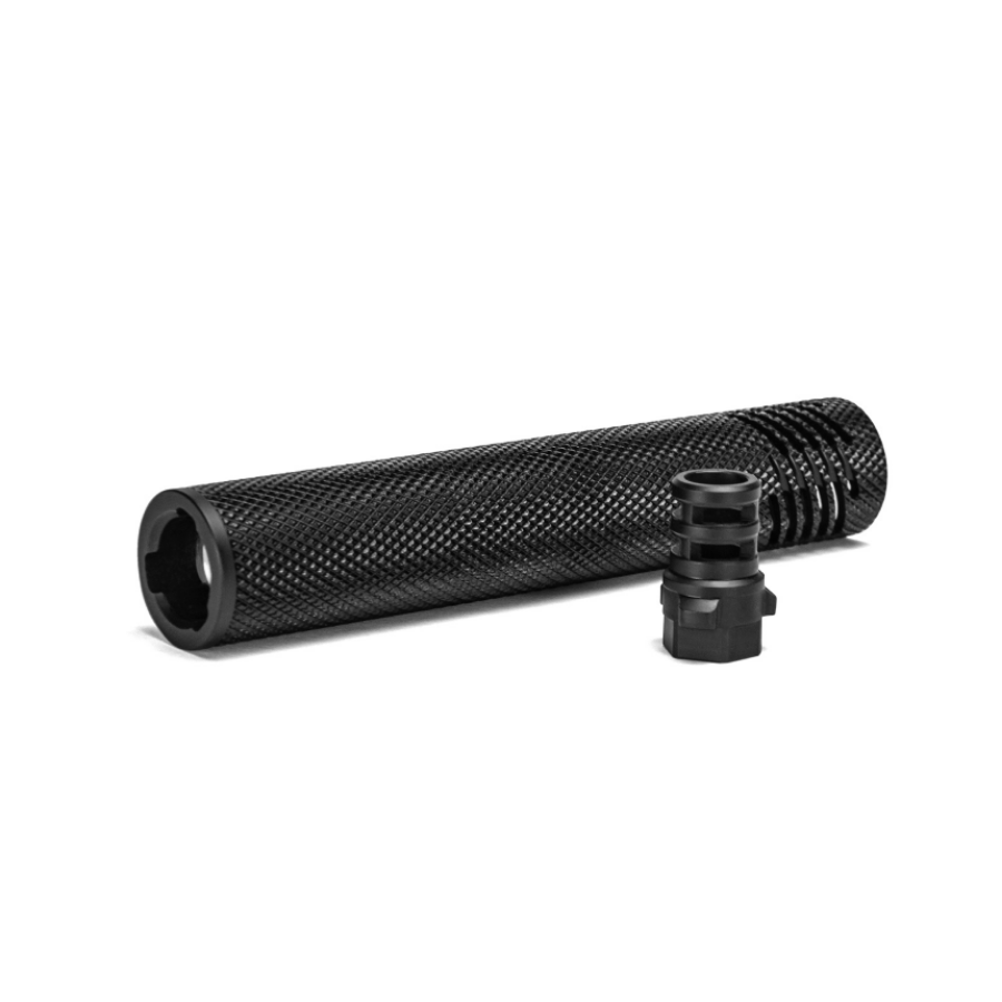 

5.8"L 1.05"OD Fuel Filter Aluminum Solvent Trap Fuel Filter Sleeve with 3-Lug Muzzle Brake Quick Detach QD Adapter Tri Lug Mount Flash Hider System
