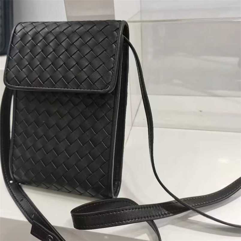

Designer Bottegas Bags Venetas Handbags Family leather woven mobile phone bag top layer single shoulder messenger fashion small and, Red
