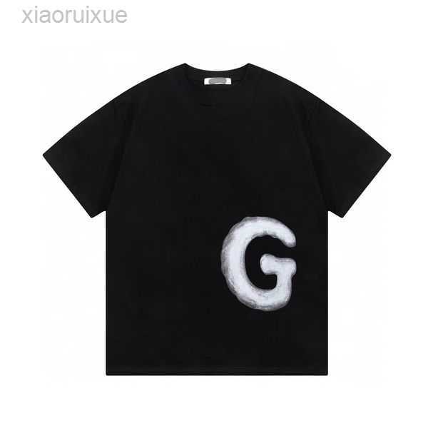 

Men's T-Shirts European and American Fashion Brand High Street Short Sleeve T-shirt Summer Heavyweight Cotton Washed Old Loose Half Top Women 162I38