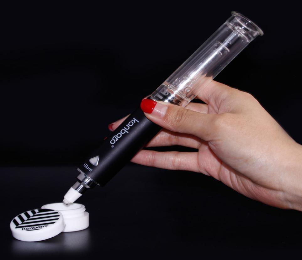 

1pc Kanboro Giant Enail Wax Dab Rig Glass Water Bong with 1500mAh Battery Ceramic Coil Heating Concentrates Dry Herb Vaporizer Vap8753572, Blue