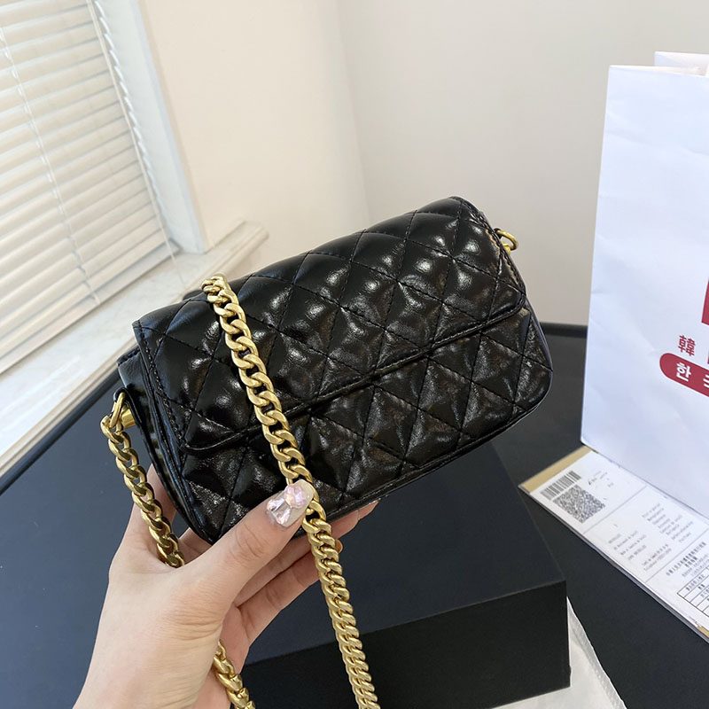 

Leather Classic Real Designer Bag High Quality Handbags Famale Metal Designer Bag Black Clamshell Chain Bags Box Women Lady Fashion Marmont Genuine Cross body, 2#18x11x5cm