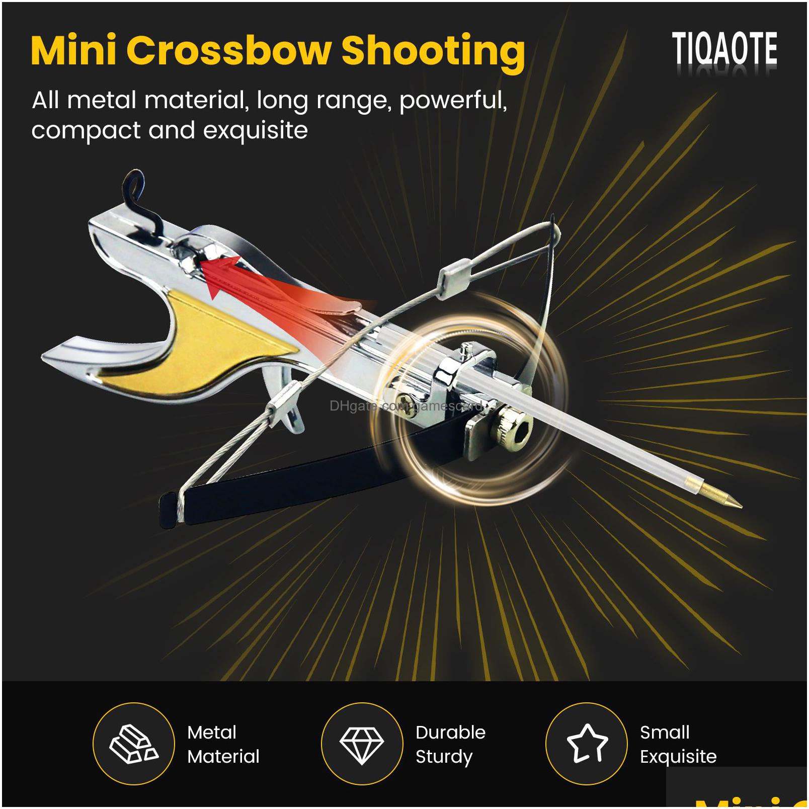 Pocket Crossbow Mini Model Bow And Arrow Hunting Outdoor Miniature Art Craft Collectible For Adt Drop Delivery Dhwse