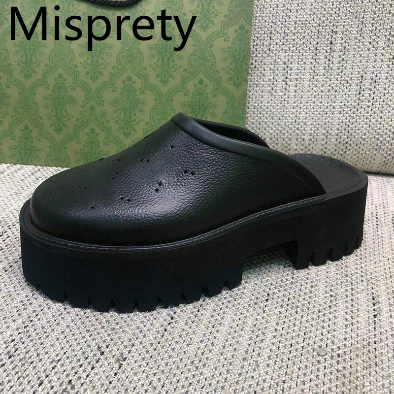 

Slippers Rubber Hole Beach Slip On Thick Sole Mule Platform Shoe Casual Slide Non slip Square Heel Summer Shoes For 230410, Thin purple