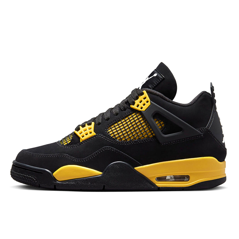 

Authentic 4 4s Thunder Basketball Shoes Casual Black/Tour Yellow DH6927-017, No shoes