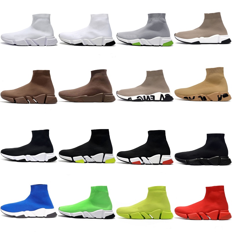 

Sock Shoes Designer Platform Men Women Speed trainer OG Triple Black White Blue Beige Classic with Lace jogging walking casual outdoor Sneakers size 36-45, Shoes lace