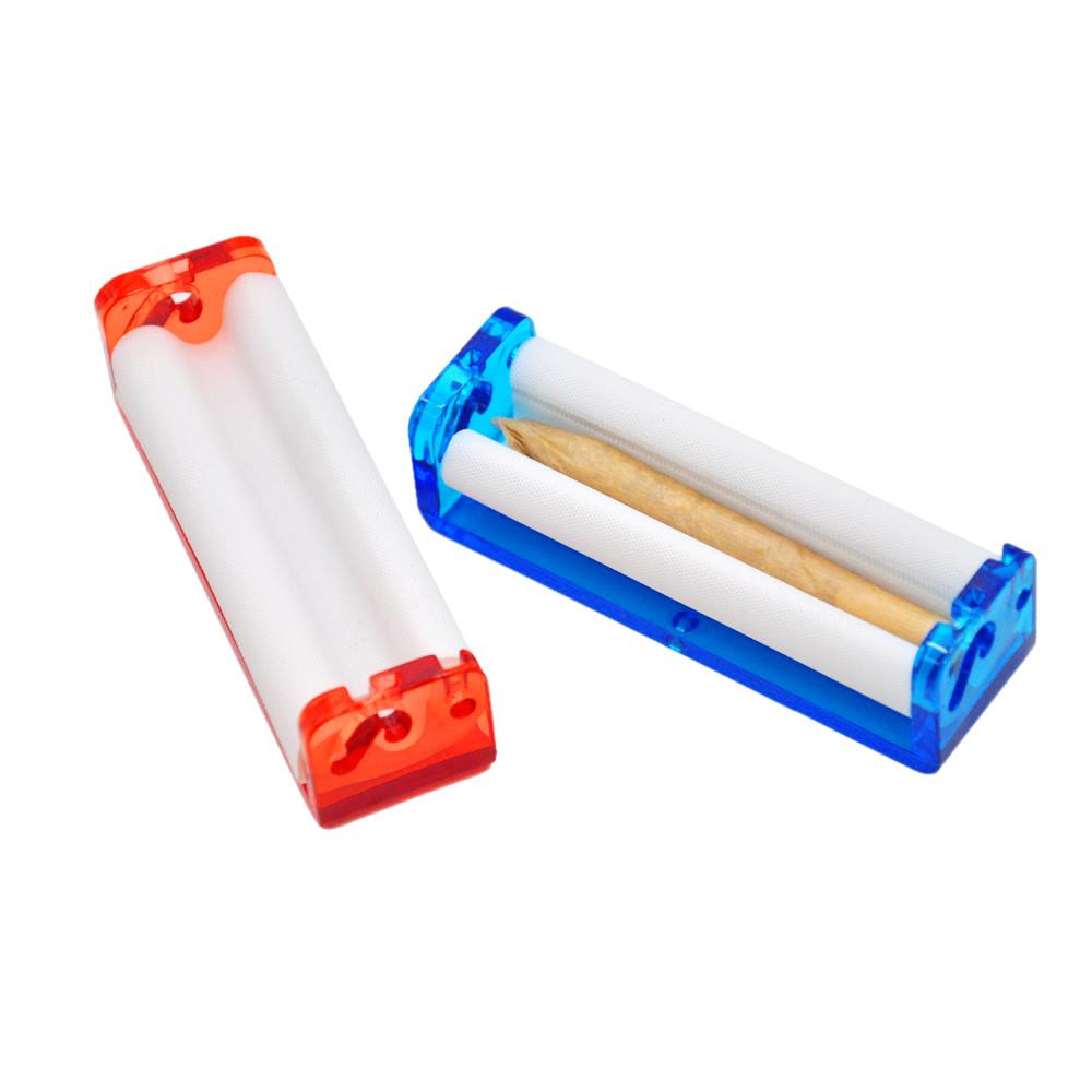 

Smoke tobacco 78MM Mix Color Plastic Rolling Machine transparent Roll Paper Tobacco Hand Roller Bong