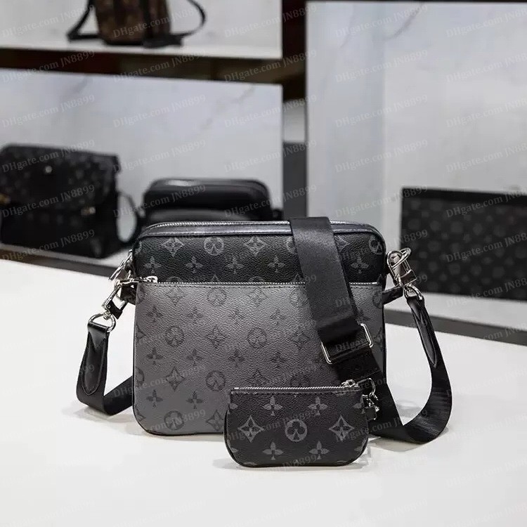 Designer Bags Luxury Fashion Evening Cross Body Shoulder Bags Wallets Leather Patchwork Men Women Handbag 3PCS Sets Designer Handbags Wallet Phon-image-858122360