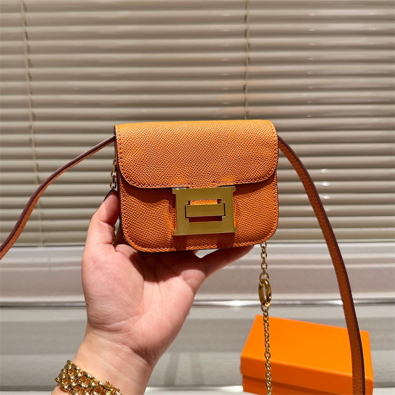 

Designer Mini Crossbody Bag For Woman Wallet Epsom Chain Shoulder Bags Size 12.5cm French Style Cowhide Fashion Cross Body Bag With Box, 1+box
