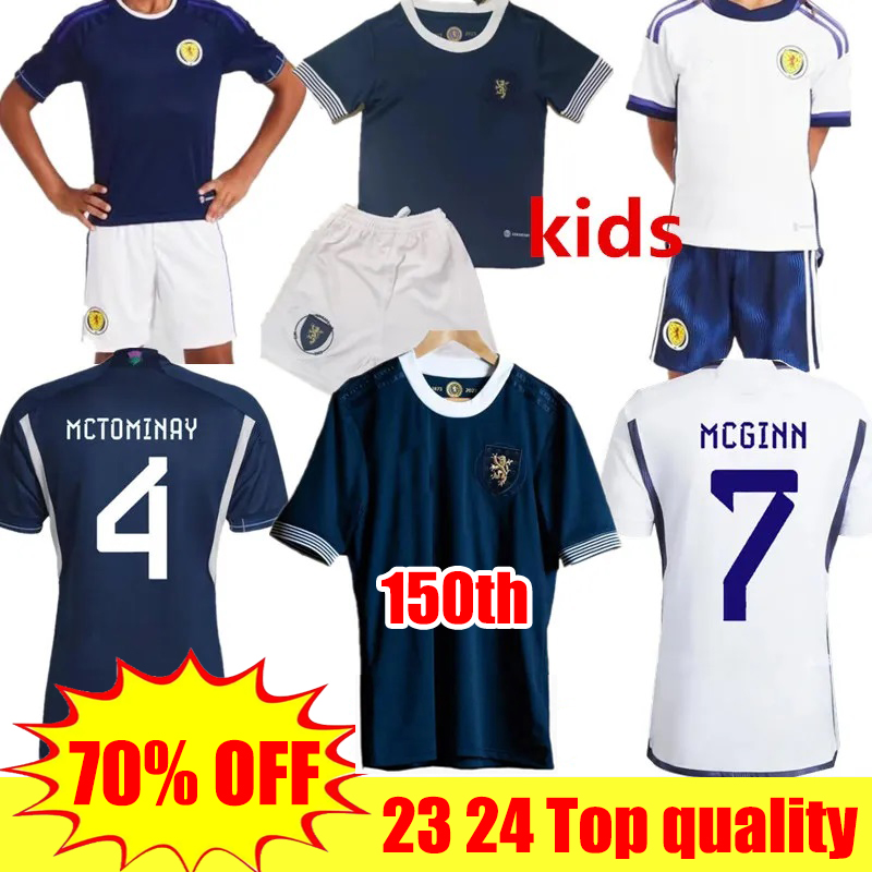 

2023 Scotland 150th Anniversary soccer jerseys blue Special edition TIERNEY DYKES ADAMS football shirt CHRISTIE McGREGOR MCGINN McKENNA men kit kids uniforms, 22 23 home vs spain