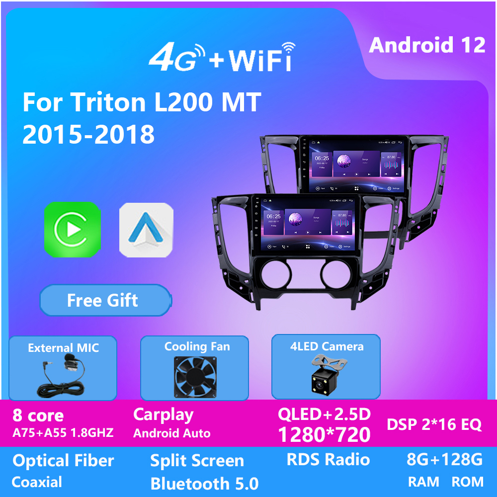 

Android 12 Car DVD Video Player for Mitsubishi TRITON-2015 Radio Multimedia Navigation System DSP