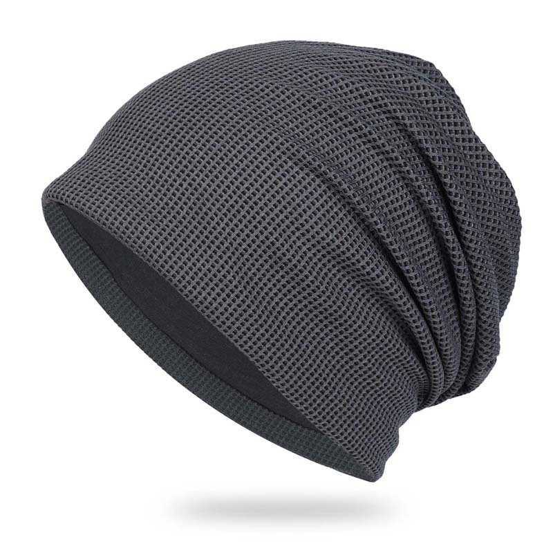 

HBP Cross border thin pullover cap, spring and summer pile up cap, breathable headband cap, unisex knitted cap, headband cap, cold hat trend, Blue7