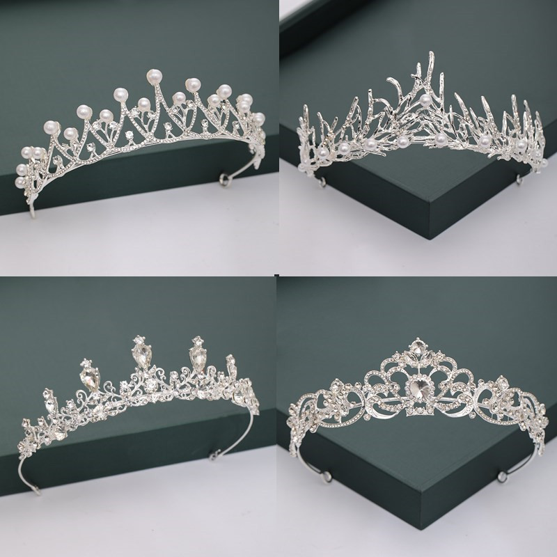 

Wedding Headpieces Hair Jewelry Bridal Hair Accessories Women Baroque Crown PEARL Crystal Tiaras Bride Party Crowns Gift