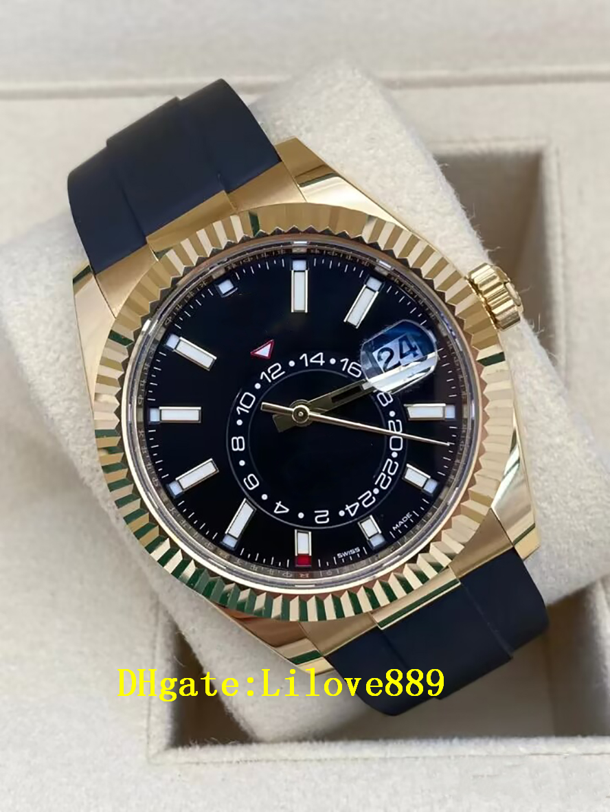 

Luxury Wristwatch 42MM Index Dial Jubilee Bracelet Automatic Mechanical Pilot9003 Rubber Bracelet Men's Watches Waterproof Wristwatches, Polishing cloth