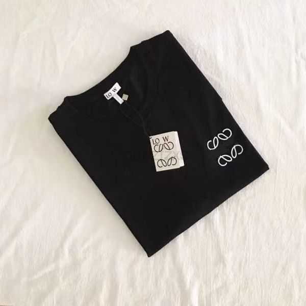 

high-quality Embroidery Loewe T-shirt Men' and Women' Same Letter New Summer Versatile High-end Half-sleeve Cotton Youth Fashion Brand 3OTC3