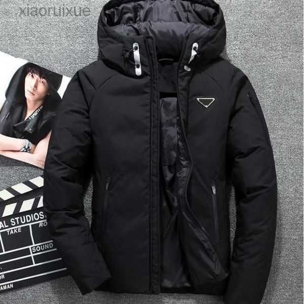 

2022Designer White Duck Down Jackets Fashion Casual Hooded Thickened Warm Outdoor Sports Jacket Outerwear Parkas 1RI05, Black
