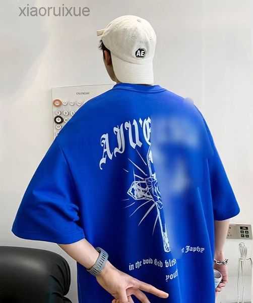 

Men' T-Shirts Hip Hop Street Style Harajuku Short Sleeve T-shirt Summer 2023 New Retro American Unisex Round Neck Top Dress 4GY03, Customize