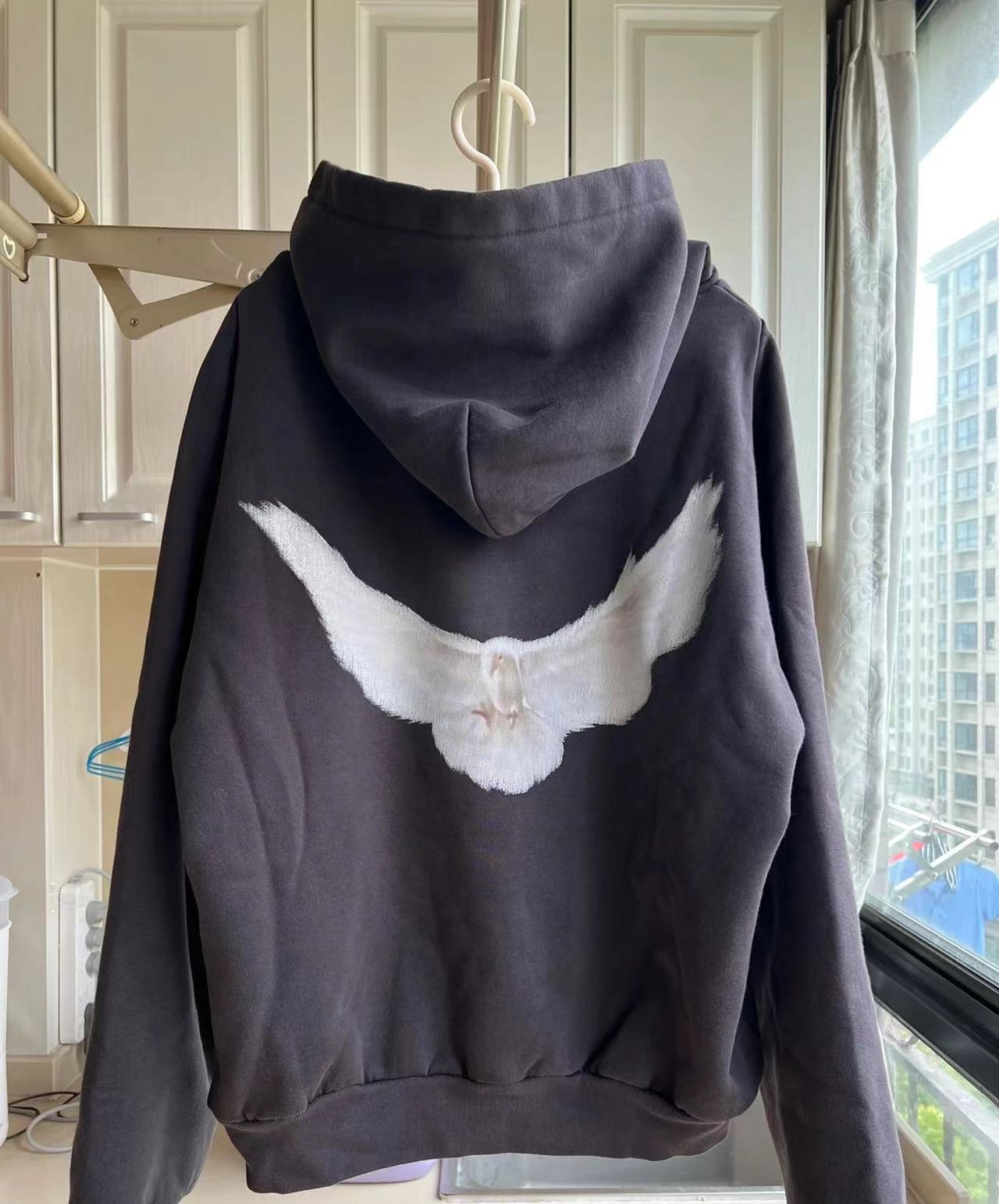 

Gap Hoodie Kanyes Wests Luxury Designer Hoodies Dove Printed Mens Womens Yzys Vintage Pullover Sweater Hooded US SIZE S-L, Light gray-