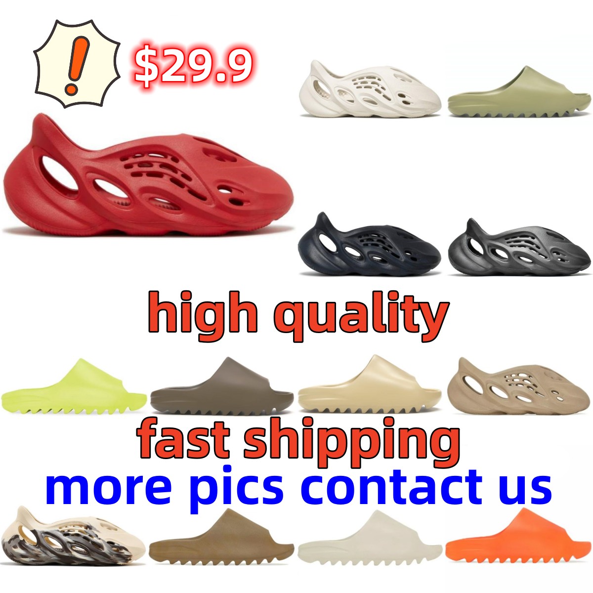 

2023 Designer Slippers Men Woman slider Vermillion Mineral Blue Onyx Pure Sandals Slide Slipper Foam Ochre RUNR Bone Resin Clog Desert Ararat runner slides shoe, 12