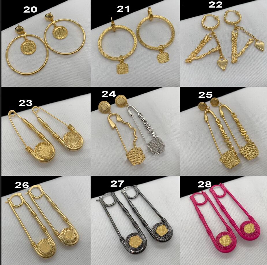 

Multiple style Designed Enamel Earrings Hoop Ear Stud leaf Banshee Medusa Head Portrait 18K Gold Plated Starfish Ladies Earrings Designer Jewelry Women MER9913