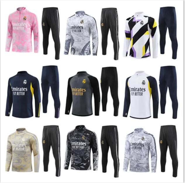 2023 2024 Real Madrids tracksuit training suit VINI JR BELLINGHAM 23/24 real Madrides men and kids football CAMAVINGA sportswear chandal futbol j-image-892094292