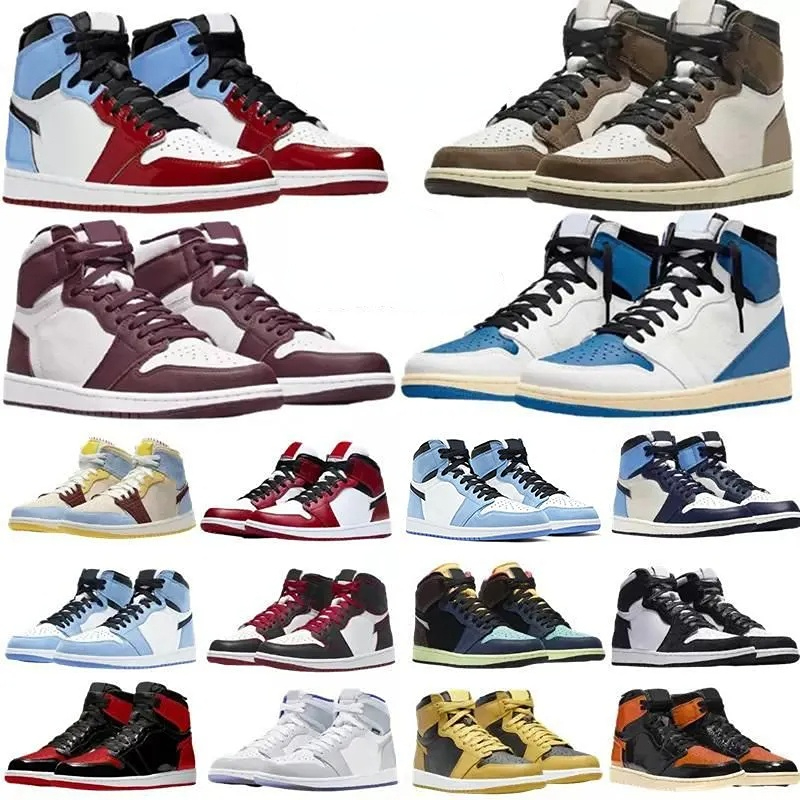 

New 1s Basketball Shoes Dark Mocha Unc Light Smoke Grey Hyper Chicago Patent Bred Royal Toe University Blue Black White Shattered Backboard Men Women Basketball Shoe