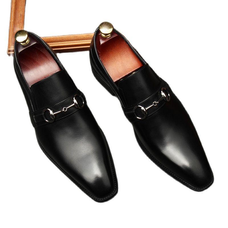

Dress Shoes Formal Shoe Man Toe-tip Set Made Of Pure Leather English Style Wedding Wear Oxford Love Size 46, Black