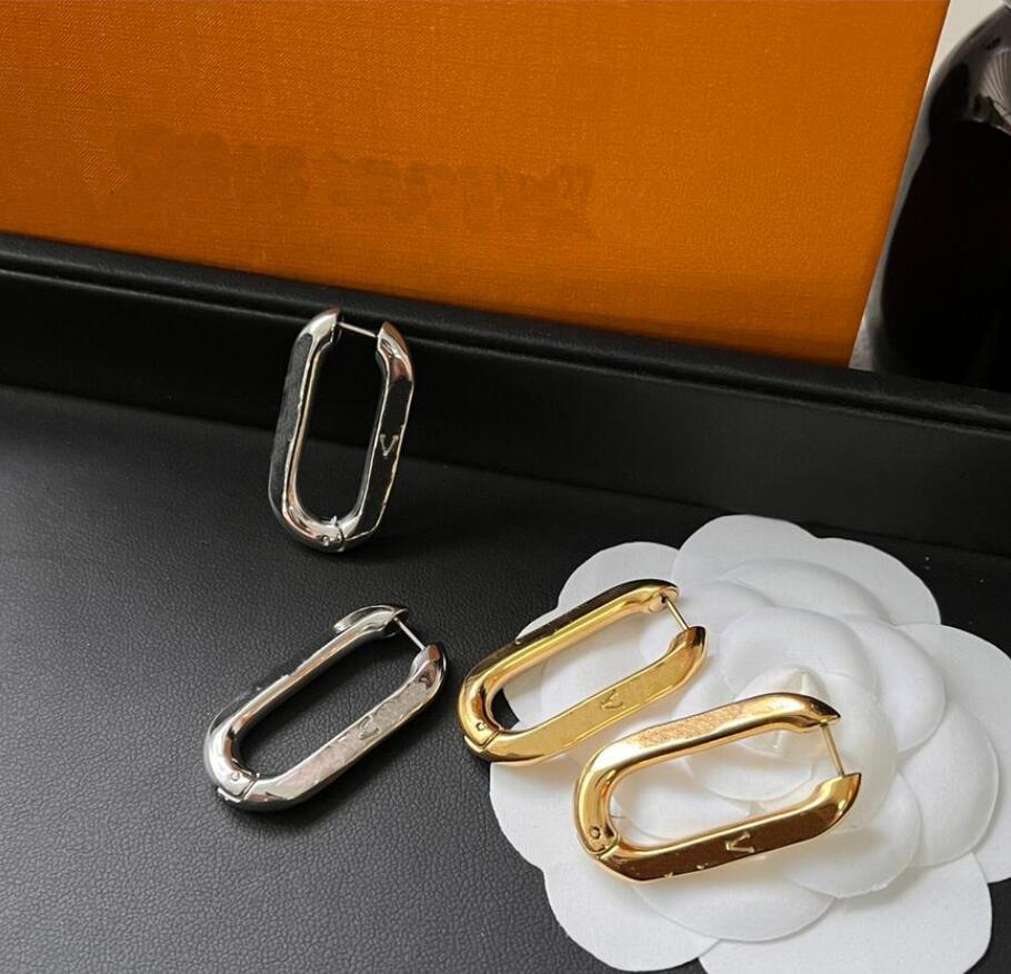 

Luxury Designer 18K Gold Plating Earrings Famous Women Brand Double Letter Inlaid Crystal Rhinestone Pendant Earring Round Womens Girl Wedding Jewelry Accessory