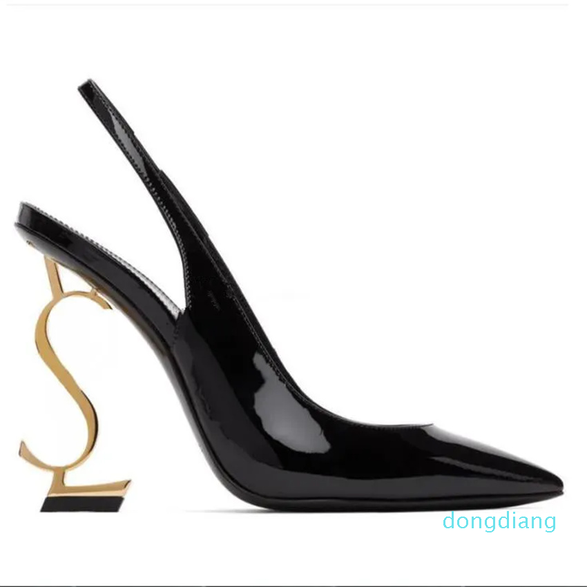 

With Box Classics Women shoes heels Sandals fashion Beach Thick bottom Dress Shoe Alphabet lady Sandal Leather High heel lides