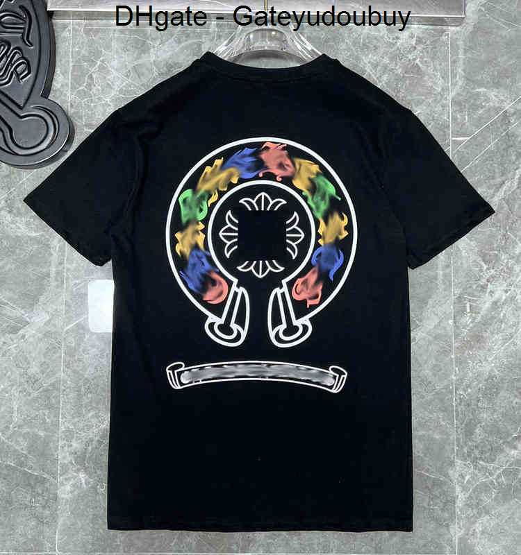 

Men's Luxury Heart Brand t Shirts Ch Man T-shirt Chromes Summer Fashion Women Cross Sanskrit Tees Letter Designer Tshirts Boy Loose Round