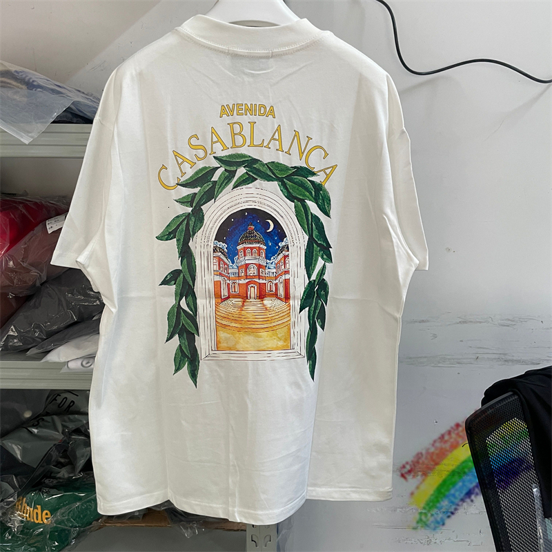 

Mens TShirts Castle Casablanca T Shirt Men Women White Black Oversize Tshirt Top Tees 230411
