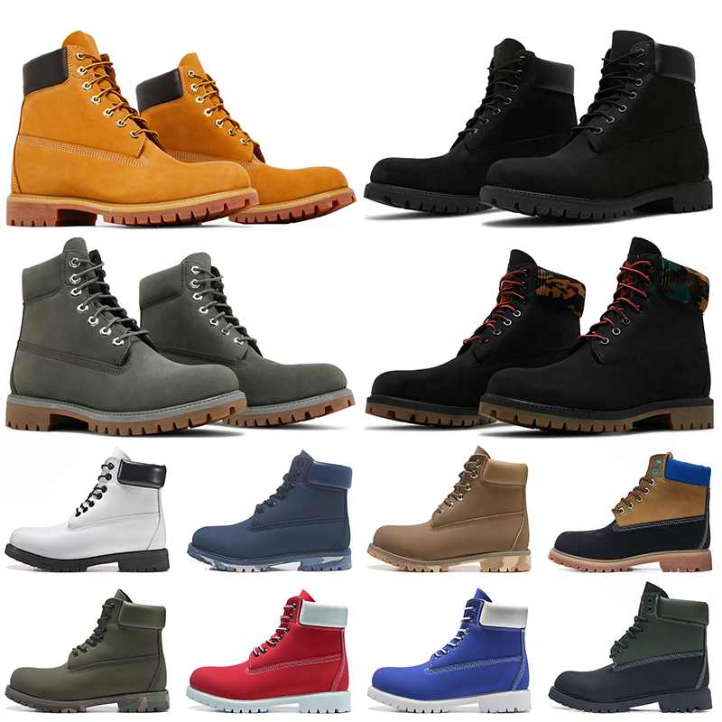 

Designer Boots Men Women Winter Ankle Boot Martin Shoes Cowboy Yellow Black White Khaki Hiking Booties, Item #7