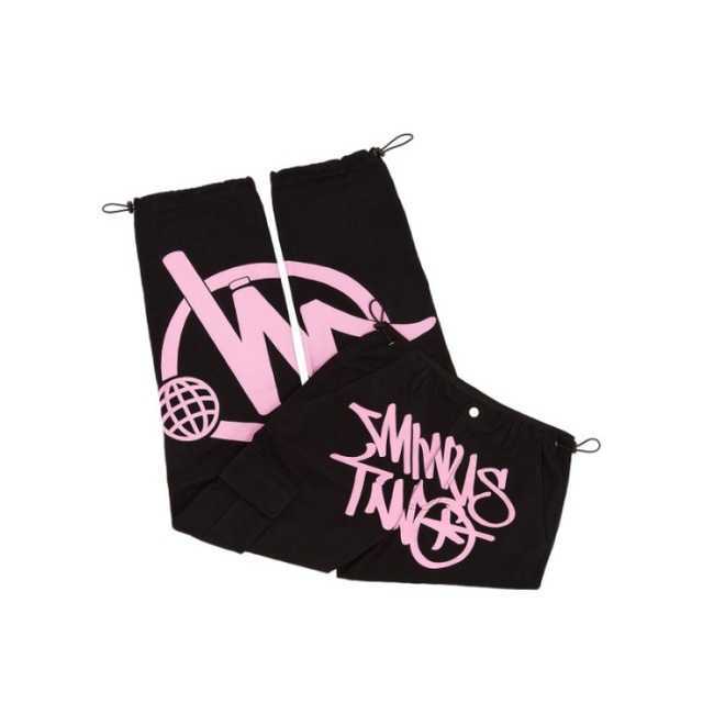 

Two Minus Mens Cargo Y2k Pants Casual Pants Loose Punk Rock Straight Wide Leg Trouser Streetwear Pant Retro Street Trend Overalls MinusTwo WYHF