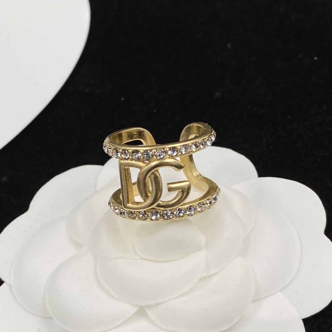 

Luxury brand design 14k gold hollowed out zircon party ring