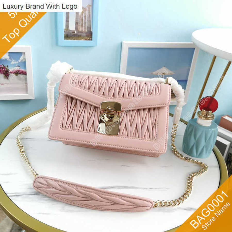 

Bag Handbags Shoulder Bags Lady Bags Fashion Elegant Socialite design Soft Hot Sell New Pleated Plain Hasp Sheepskin Chains Shoulderbags Handbags MIU, Silver