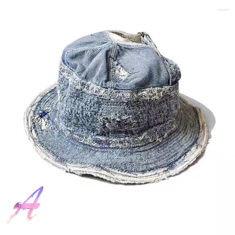 

Berets KAPITAL Cap Japanese Retro Old Washed Men Women Couple Fisherman Hat