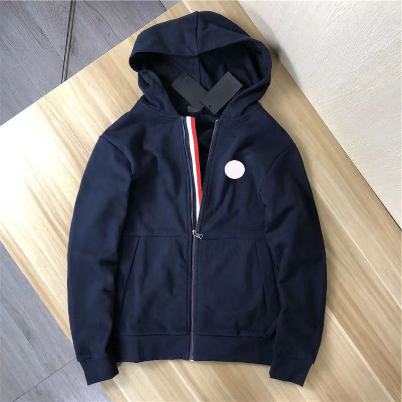 

Man Hoodies Jackets Striped Zippers Designer Jumpers Sweatshirts Pullover Terry Hoodie With Letters Budge Shirt Tops -4XL, Black