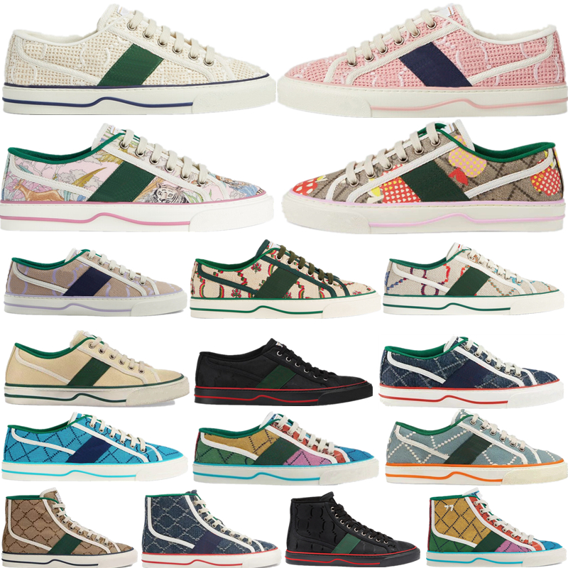 

2023 Tennis 1977 Casual Sports Shoes Trainers Mens Womens High top Canvas Shoes Tennis Letters Interleaved Pattern Printed denim Luxury Jacquard Flat Sneakers, 17